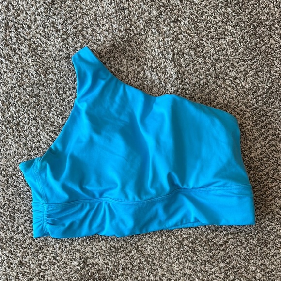 ATHLETA Aqua Blue One-Shoulder Top Size L - Picture 1 of 3